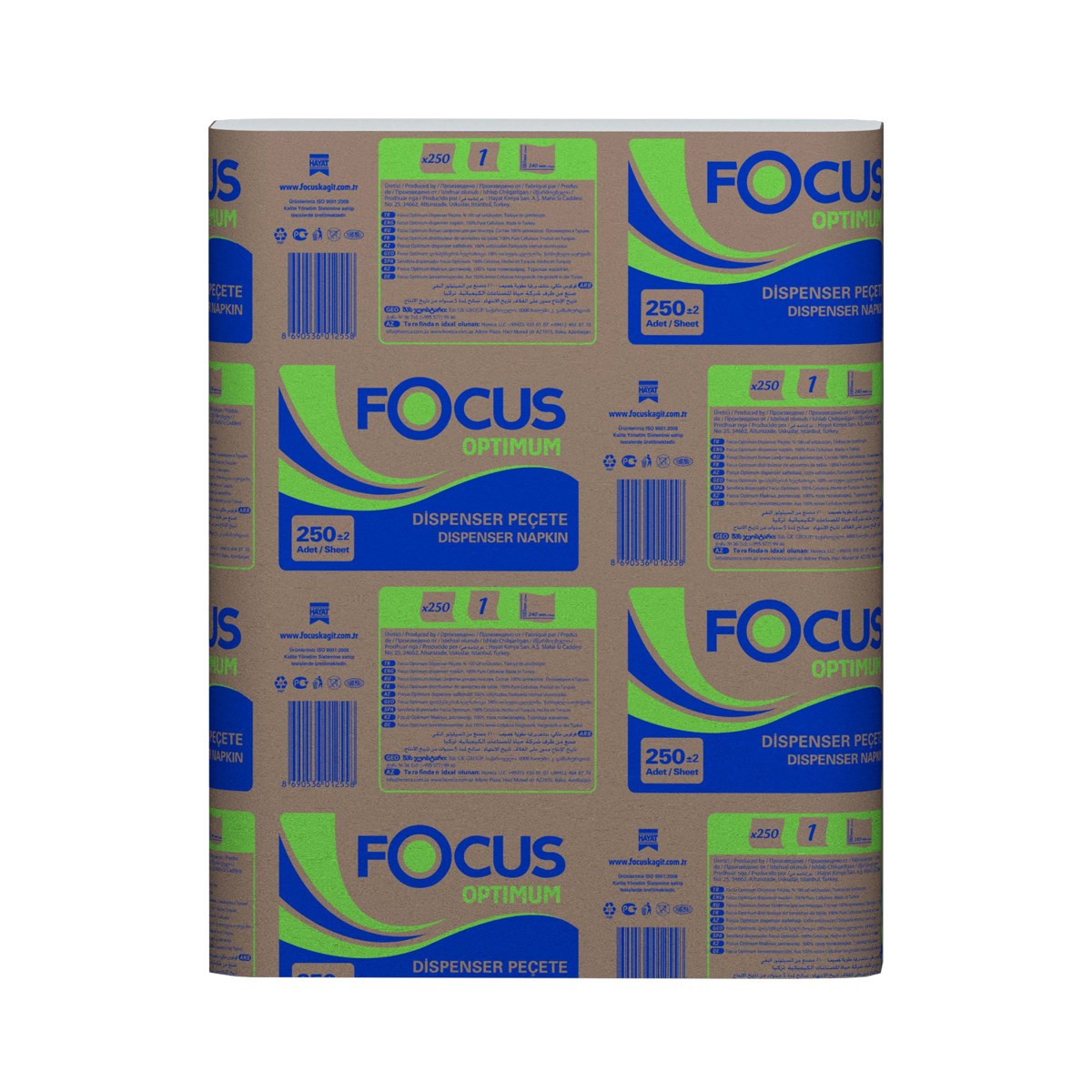 Focus Optimum Dispenser Peçete 250 Yaprak (18 Adet)